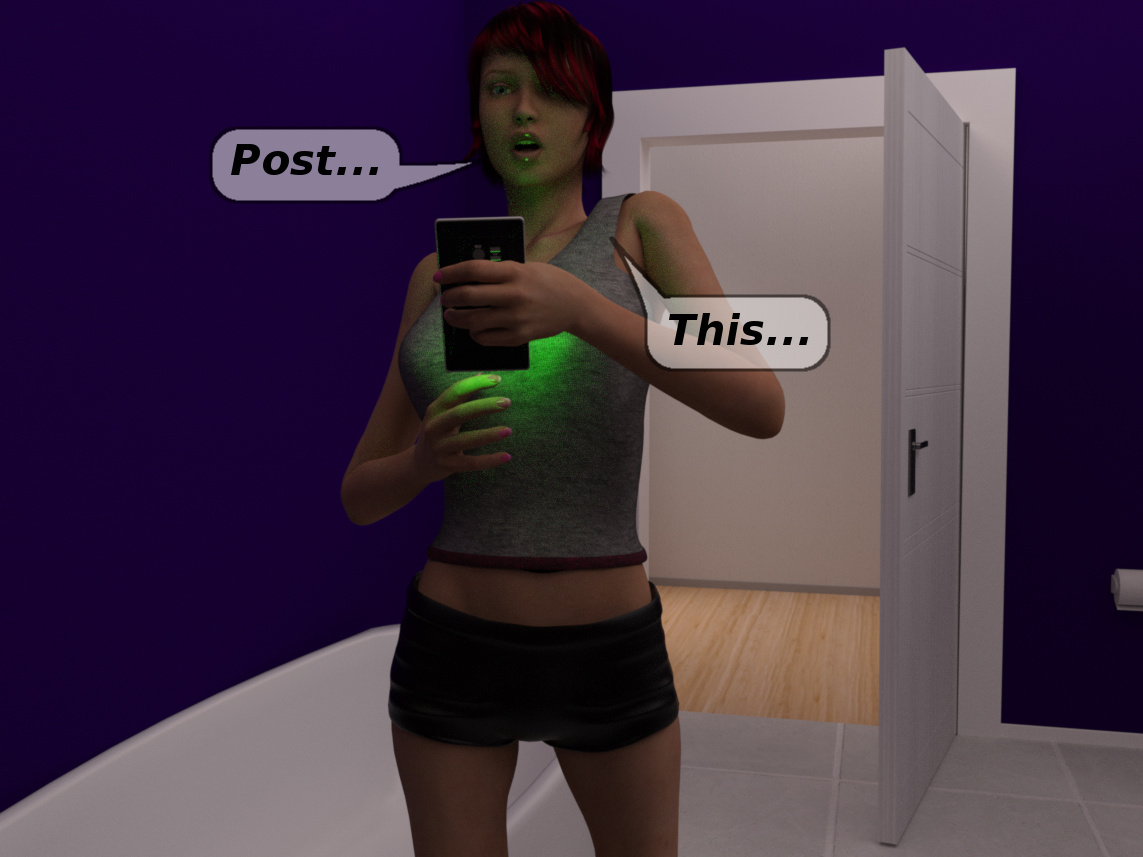 Sexy She-hulk in Selfie Remastered by Adiabatic combustion 3D Porn Comic