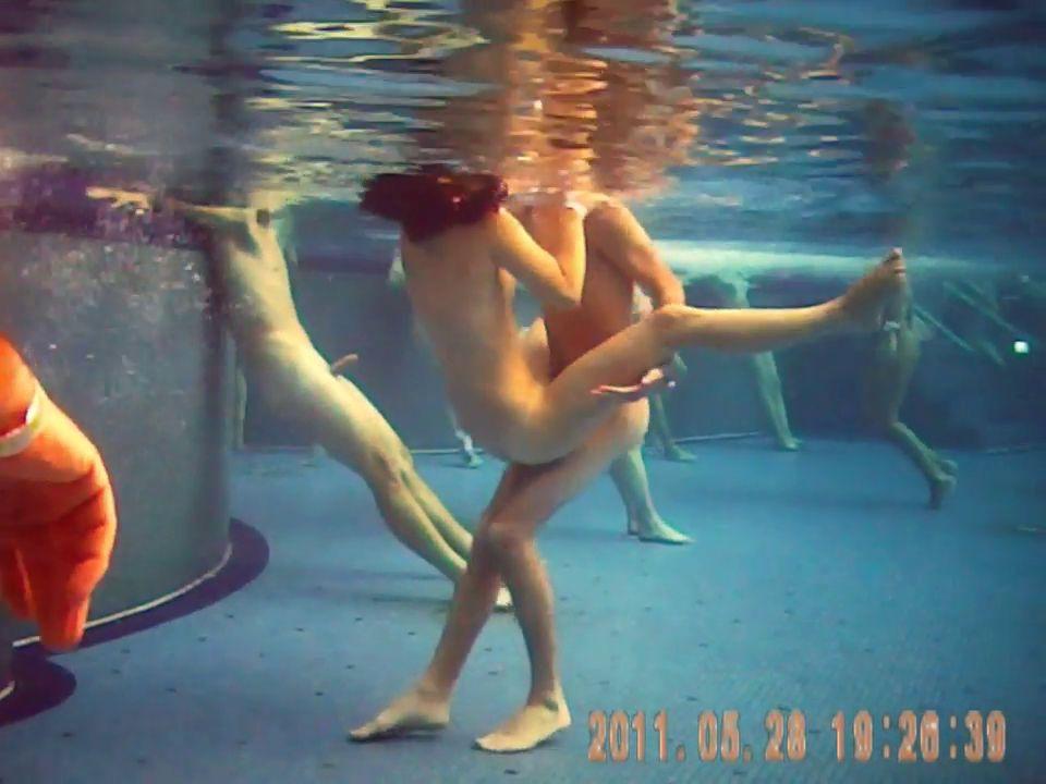 Nudist Caught Naked Underwater In The Spa Pool 1